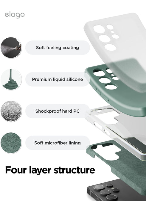 elago Samsung Galaxy S25 ULTRA Case Liquid Silicone